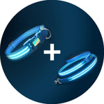 Blue Moon LED Collar + Leash Combo Set