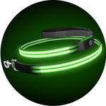 Green Shamrock LED Collar + LED Leash Combo Set
