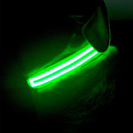 Green Shamrock LED Collar + LED Leash Combo Set