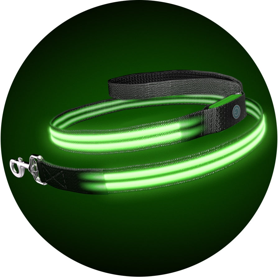 Green Shamrock  K9 Karma Light Up LED Dog Leash