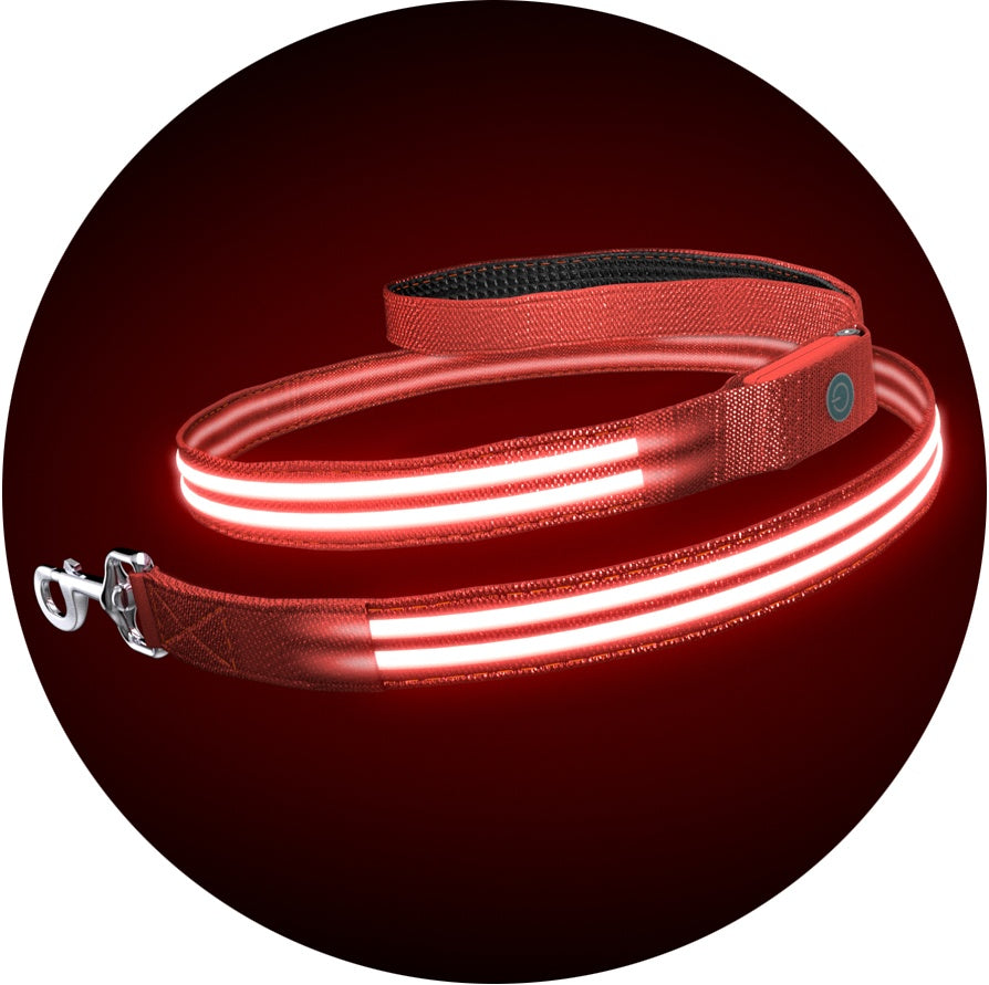Ruby Red K9 Karma Light Up LED Dog Leash